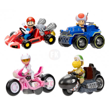 The Super Mario Bros. Movie Mini figúrkas with Karts 6 cm Assortment (6)